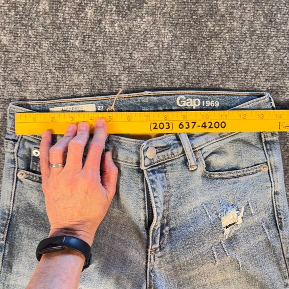 Gap 1969 Women’s 27 True Skinny Jeans Light Indigo Mid Rise Stretch Denim - Picture 9 of 9